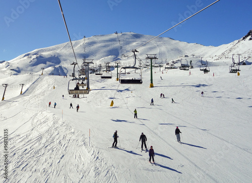 Billede på lærred Piste de ski