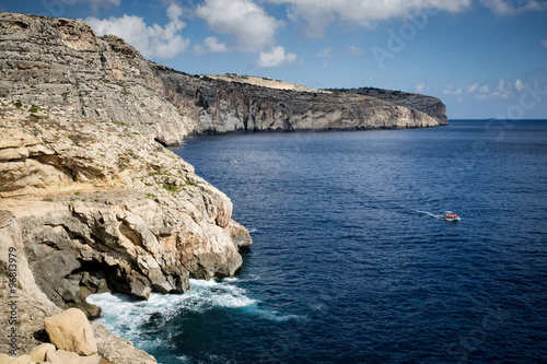 Cliffs near the Blue Grotto, south coast of Malta