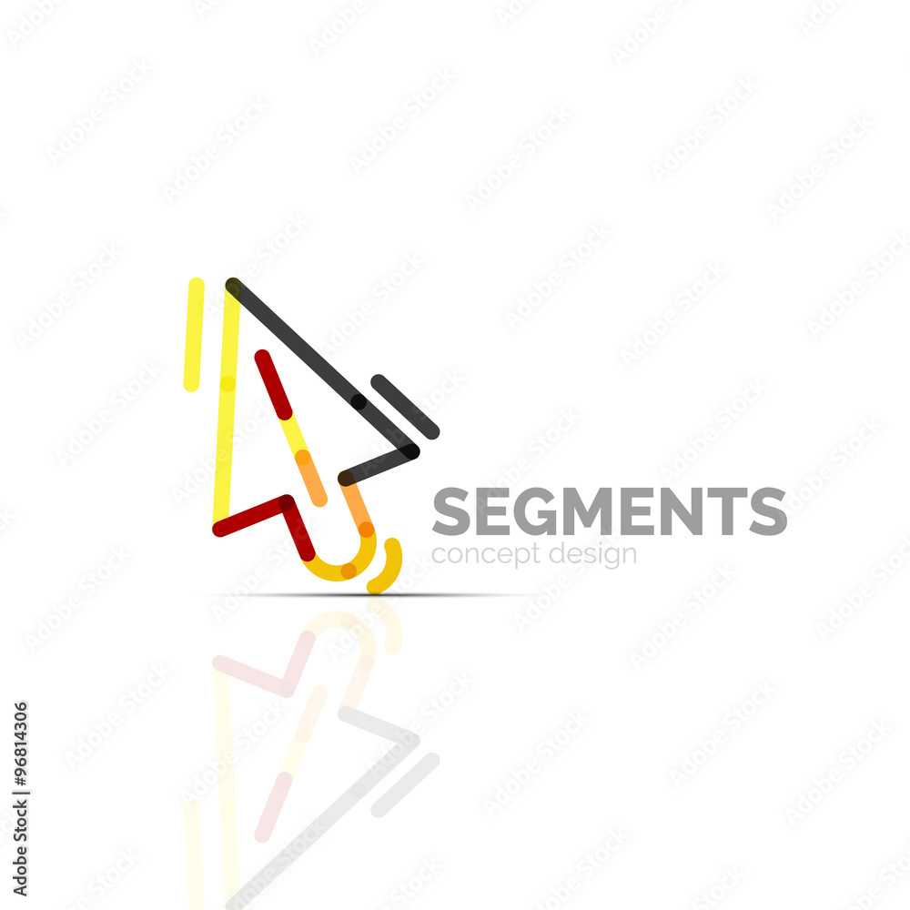 Arrow icon vector logo. Company branding element Arrow icon vector logo. Company branding element