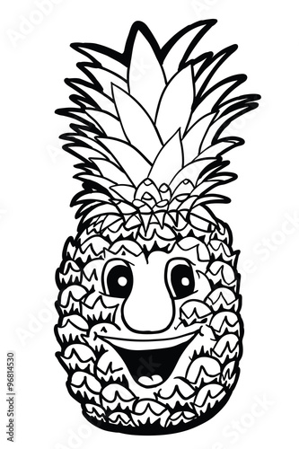 Pineapple with smile