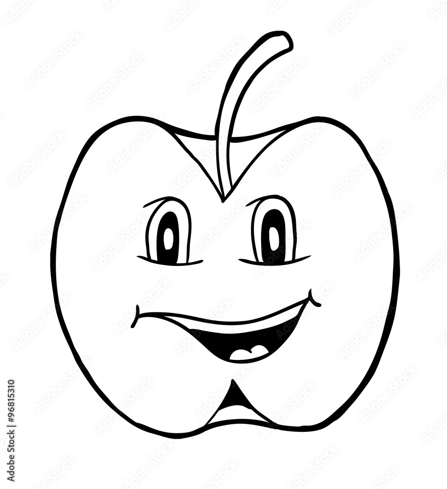 Apple with smile