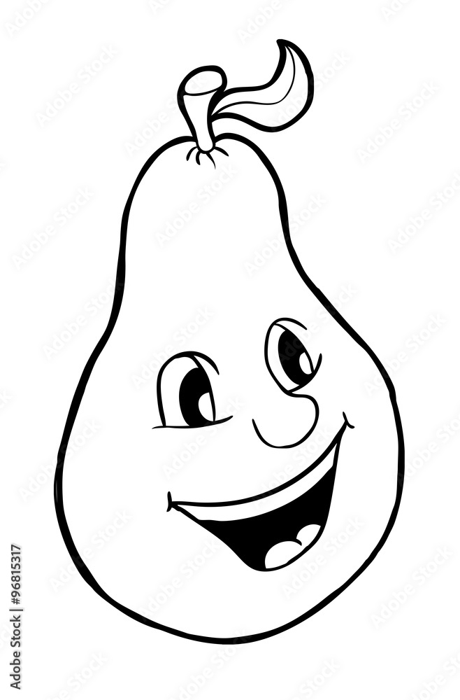 Pear with smile