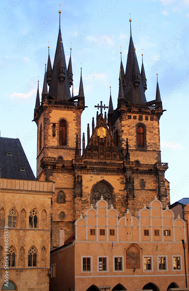 Church of Our Lady in front of Tyn, Prague, Czech Republic.
