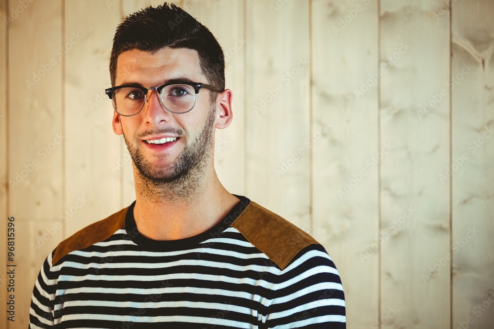 Obraz premium Handsome hipster posing for camera