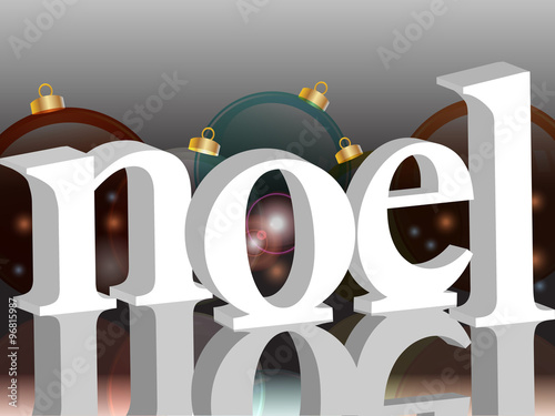 Noel background with baubles