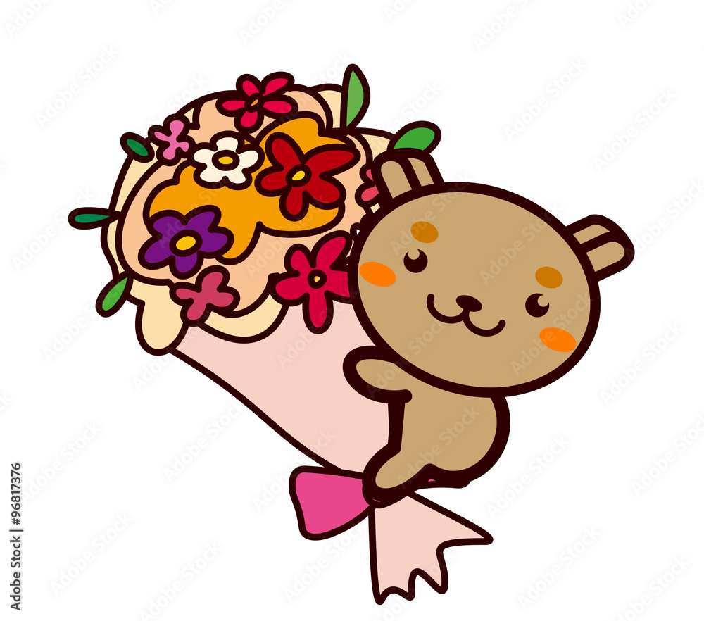 花束と動物シリーズ 花束と動物シリーズ