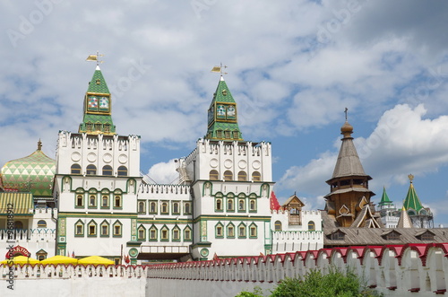 Moscow, Russia - July 17, 2015: The main entrance to Izmailovo Kremlin