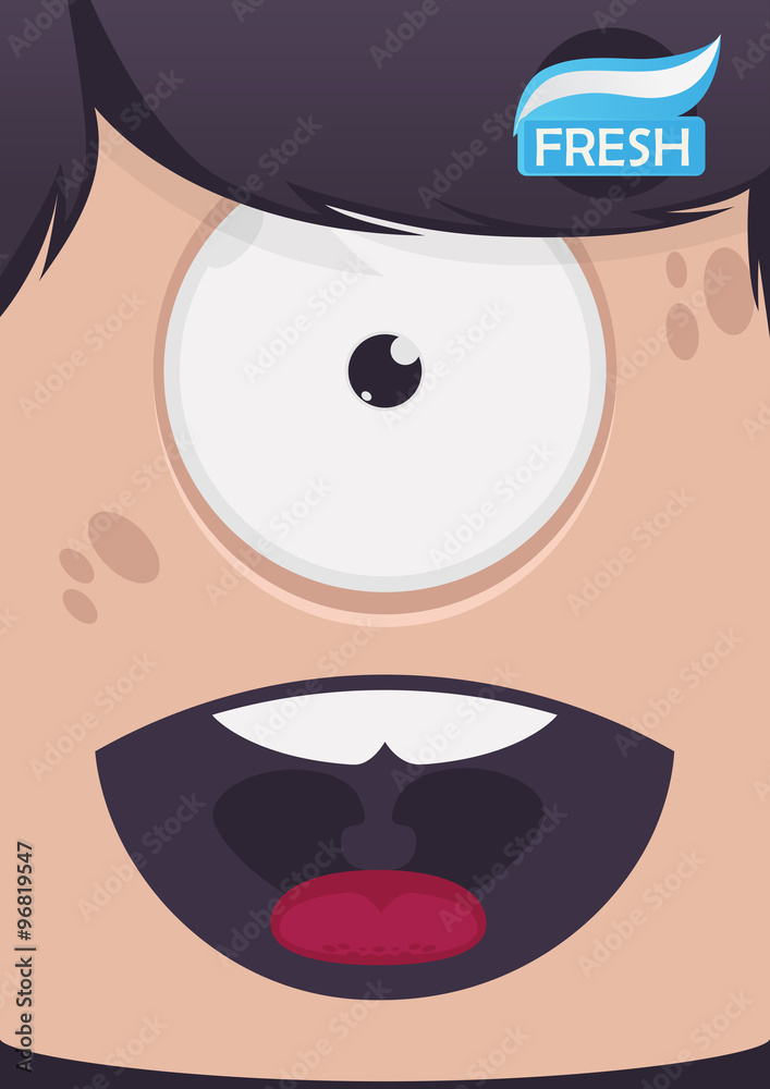 Fresh breath vector illustration Fresh breath vector illustration