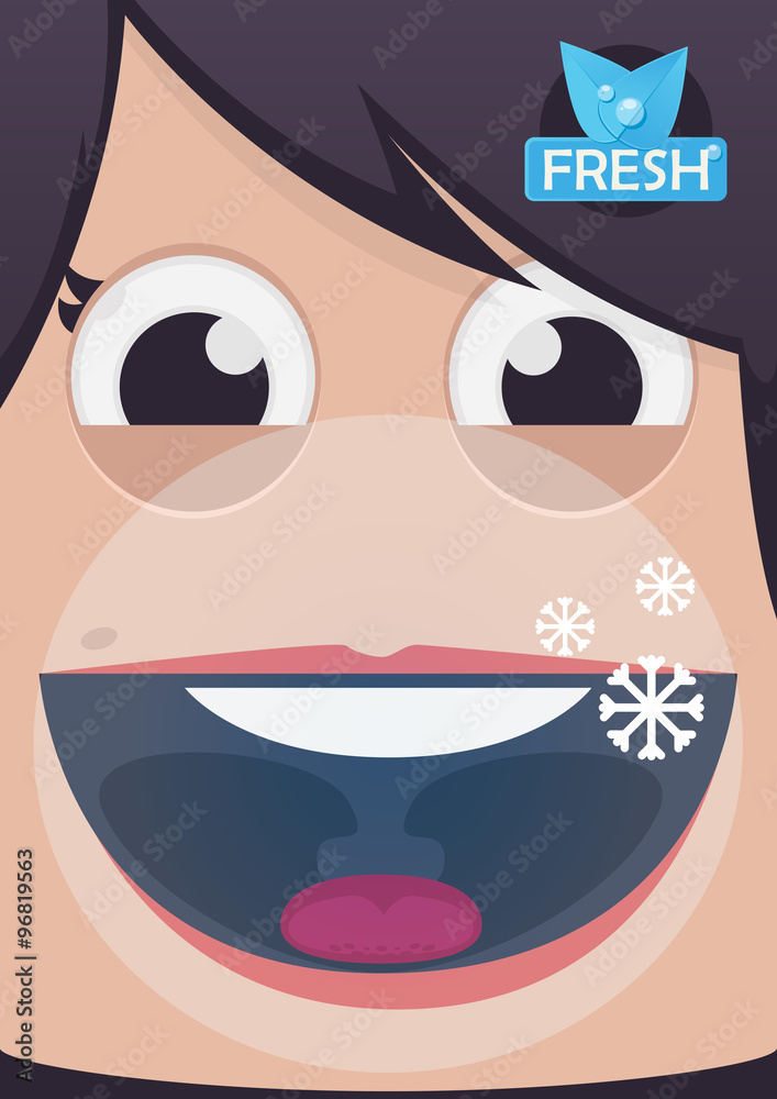 Fresh breath vector illustration