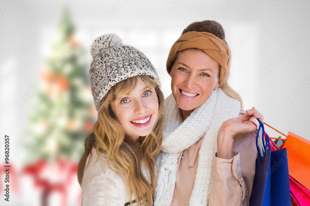 Beautiful women holding shopping bags Beautiful women holding shopping bags