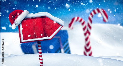 Santa sign in north pole
