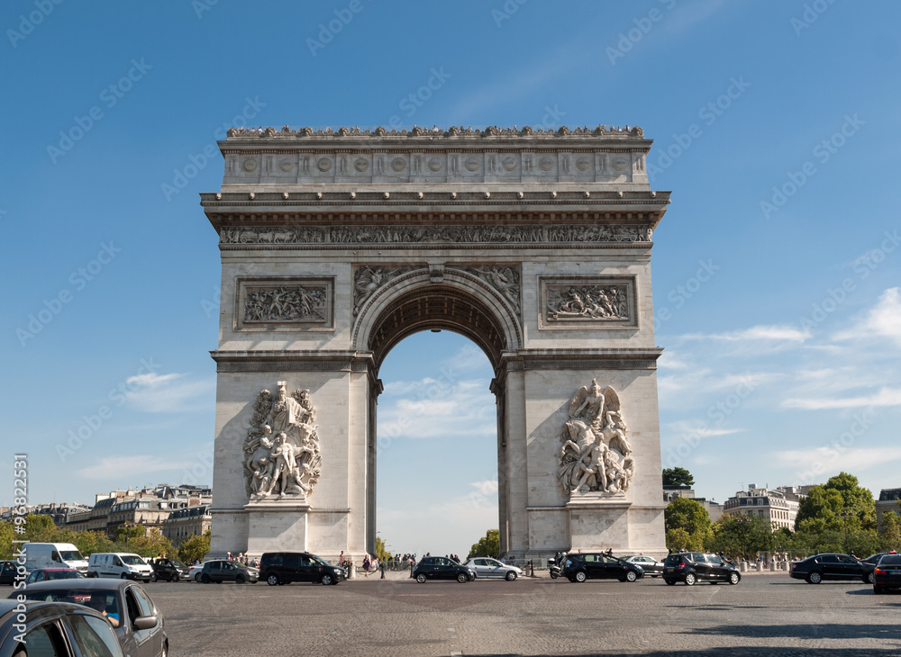 Arc de triomphe in  Paris - France