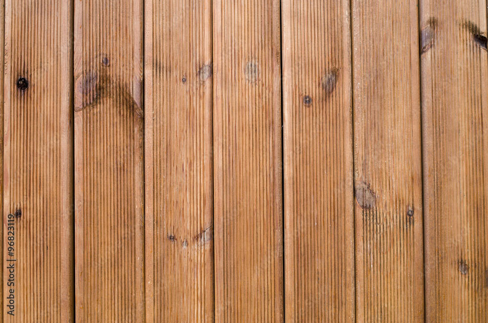 Fototapeta premium New wooden wall closeup