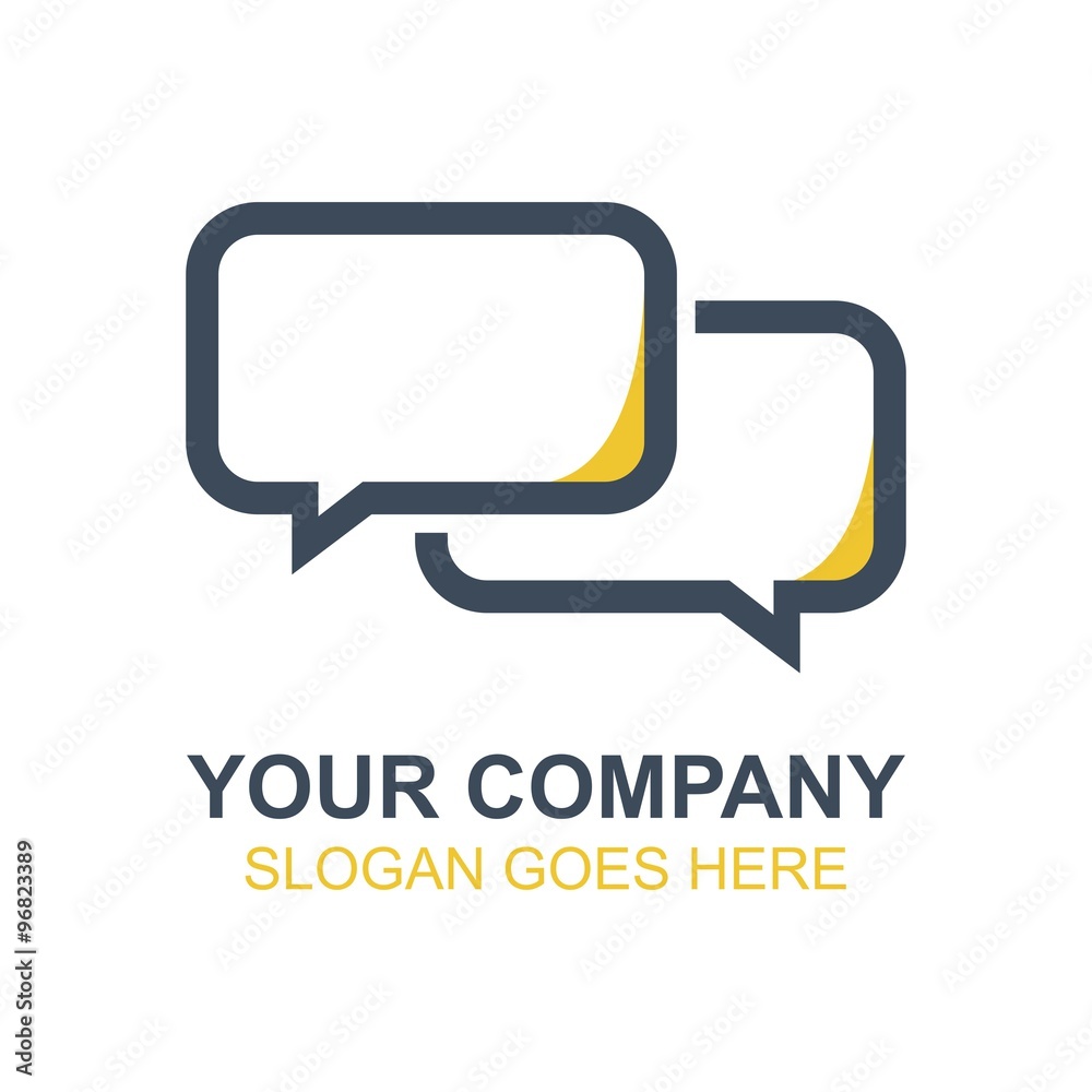 Naklejka premium Chat Talk Conversation Media Social Vector Icon Logo