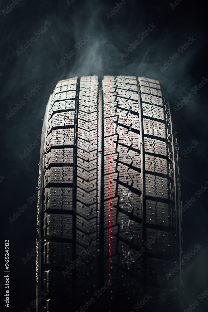 winter tire in smoke winter tire in smoke