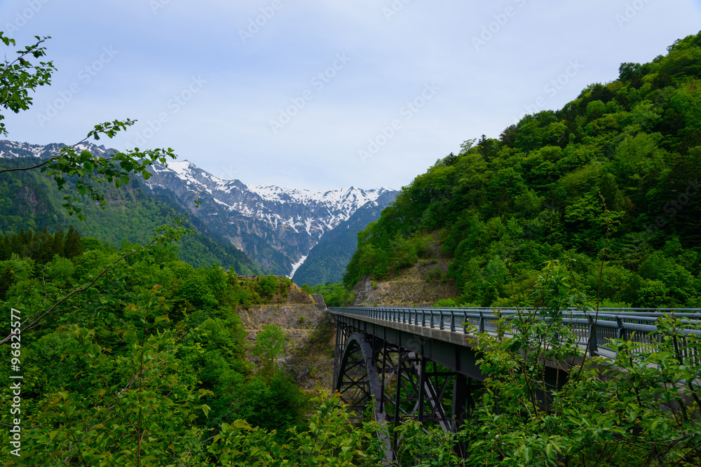 Nabehira Highlands and the Hotaka Mountains in Shin-hotaka, Gifu, Japan Nabehira Highlands and the Hotaka Mountains in Shin-hotaka, Gifu, Japan