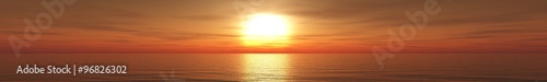 Panorama of sea sunset, sunrise. Baner. #96826302