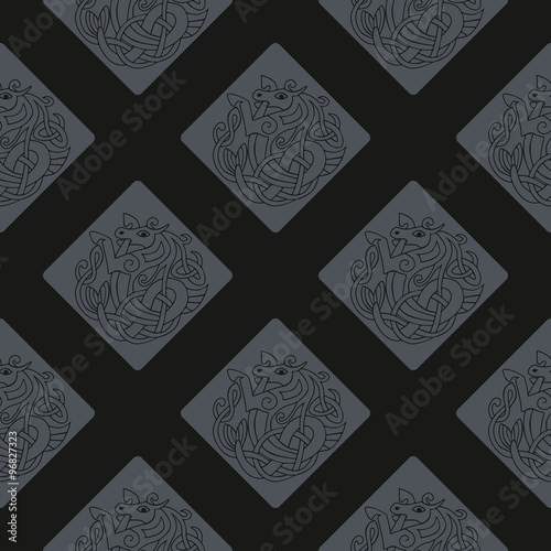 Seamless background with Celtic art and ethnic ornaments for your design