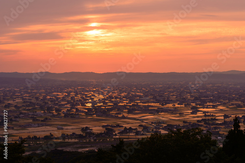 Landscape of Tonami Plain in Toyama, Japan © Scirocco340