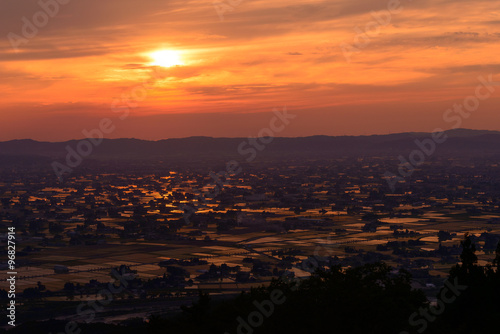 Landscape of Tonami Plain in Toyama, Japan © Scirocco340