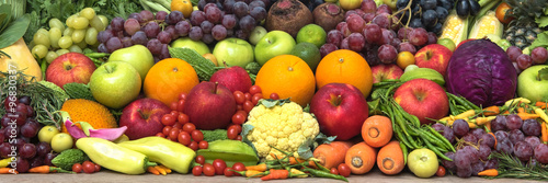 Tropical fresh fruits and vegetables for healthy #96830337