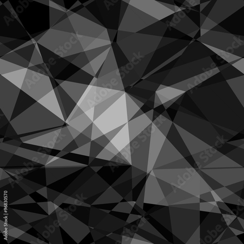Black and white abstract background polygon