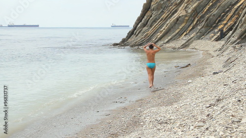 Nude Babe Female Walking On The Beach Stock Video Adobe Stock