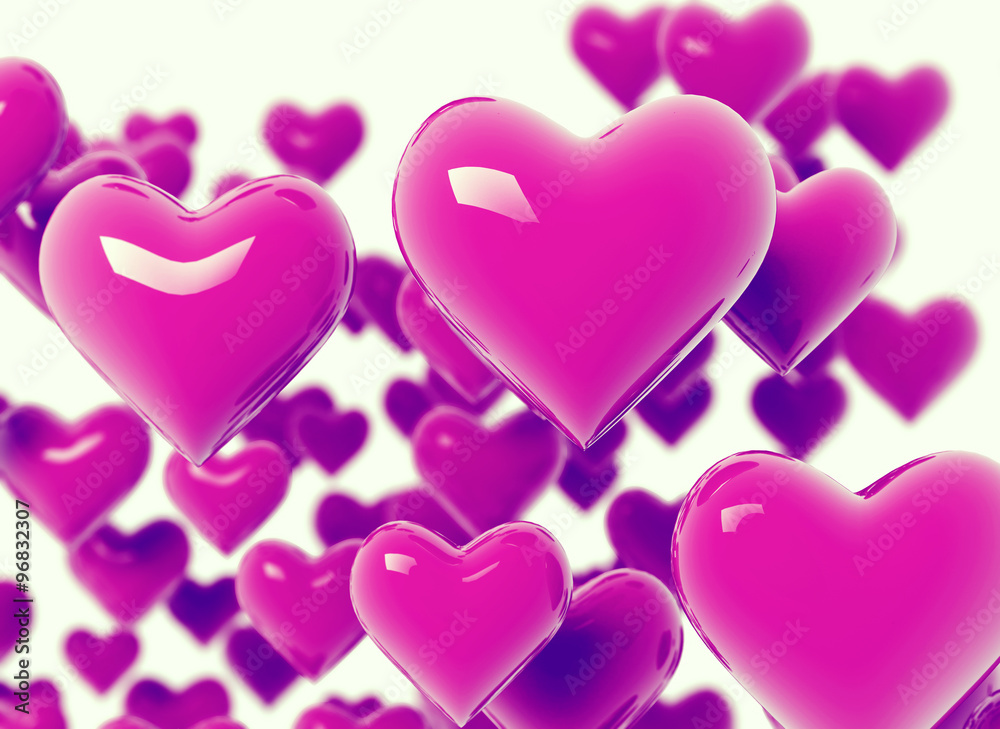 big hearts valentine background