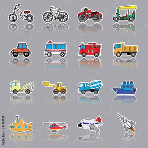 Cute vehicle on reflection