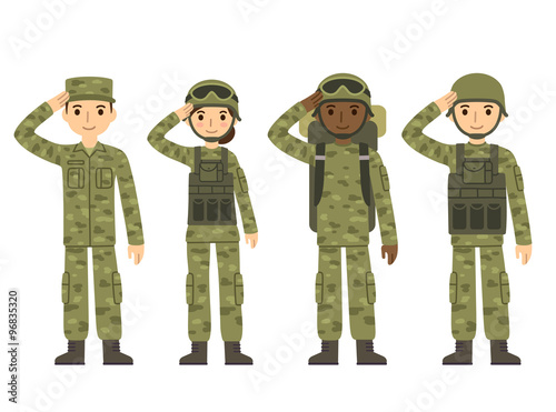 Cartoon army people photo