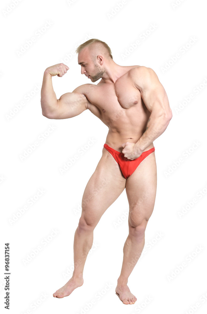 Bodybuilder posing