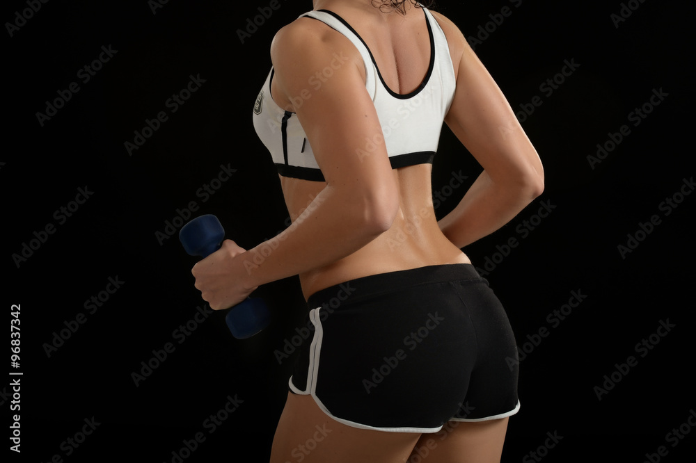 woman with dumbbells woman with dumbbells