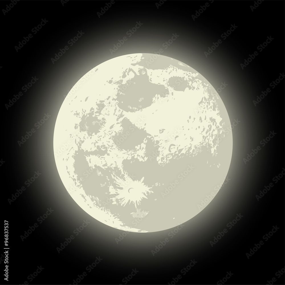Obraz premium Vector Full Moon