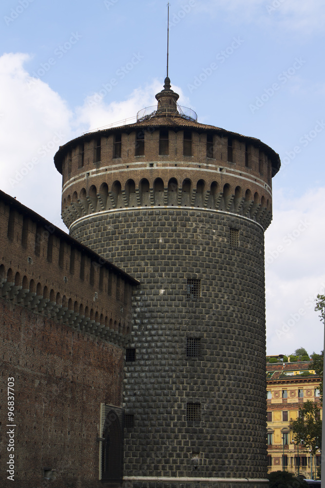 Fototapeta premium torre del castello sforzesco