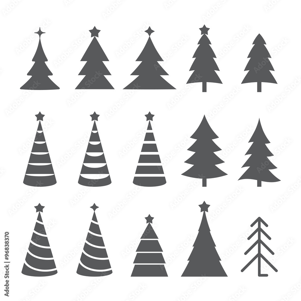 Fototapeta Christmas trees. Vector illustration