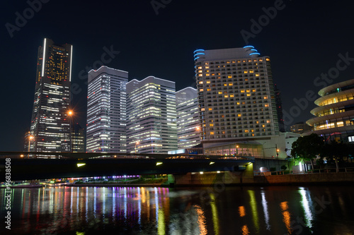 Skyscrapers at Minatomirai, Yokohama at night