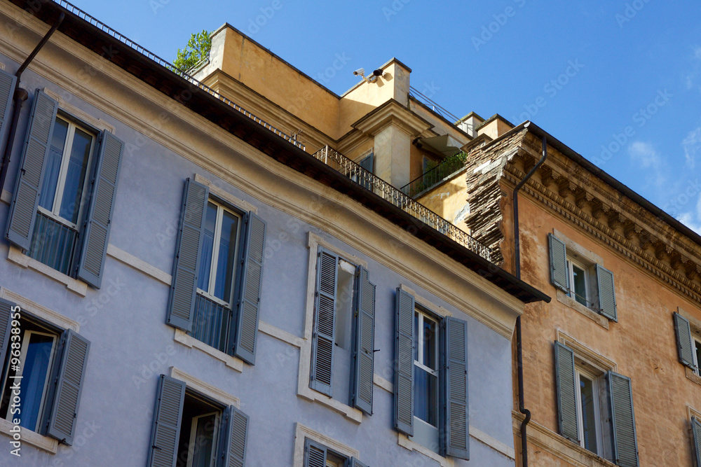 Traditionelle alte Häuser in Rom