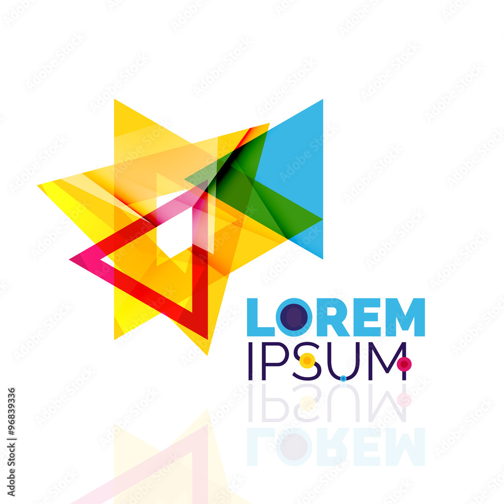 Logo, abstract geometric business icon Logo, abstract geometric business icon