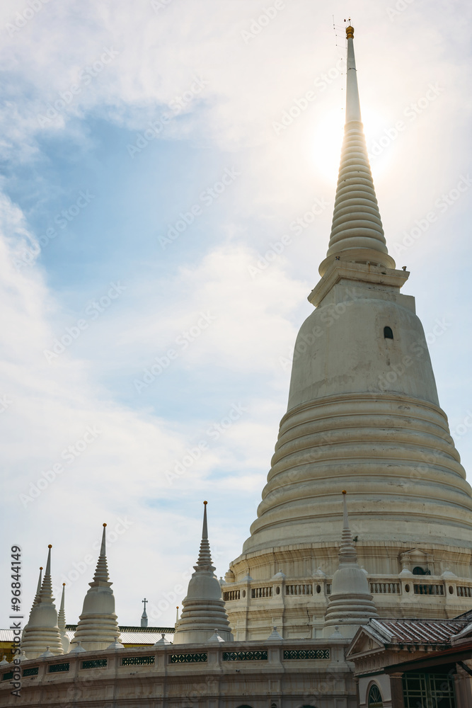 Naklejka premium Pagoda Temple in Bangkok, Thailand