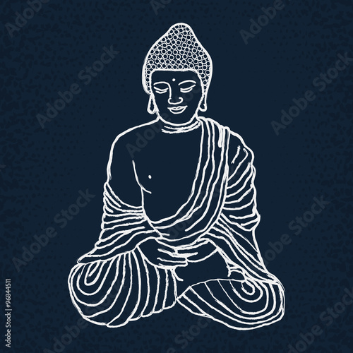 Hand drawn Buddha illustration.