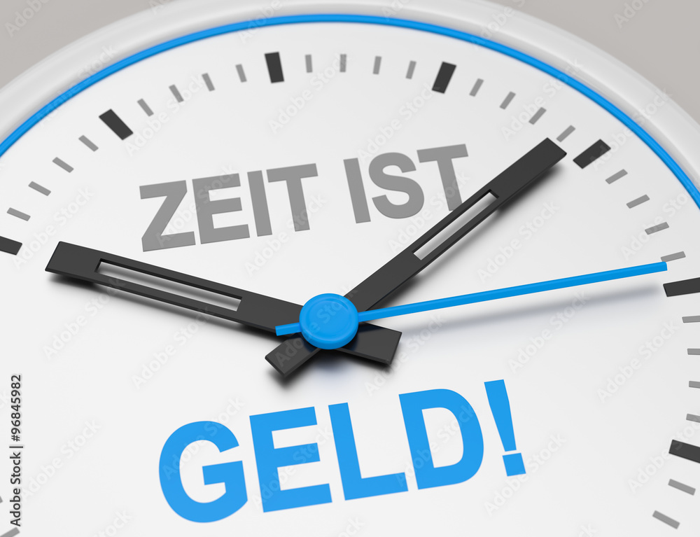 Zeit ist Geld StockIllustration Adobe Stock
