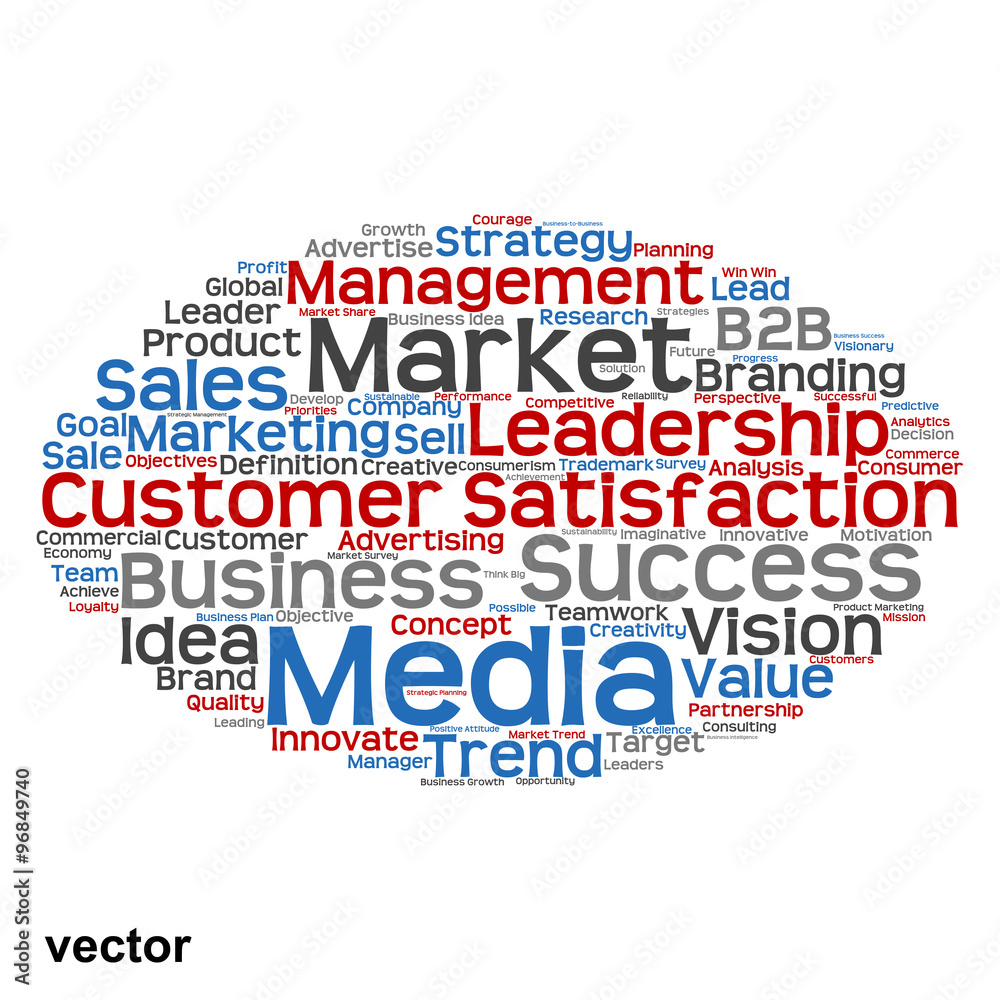Vector conceptual business marketing word cloud Vector conceptual business marketing word cloud