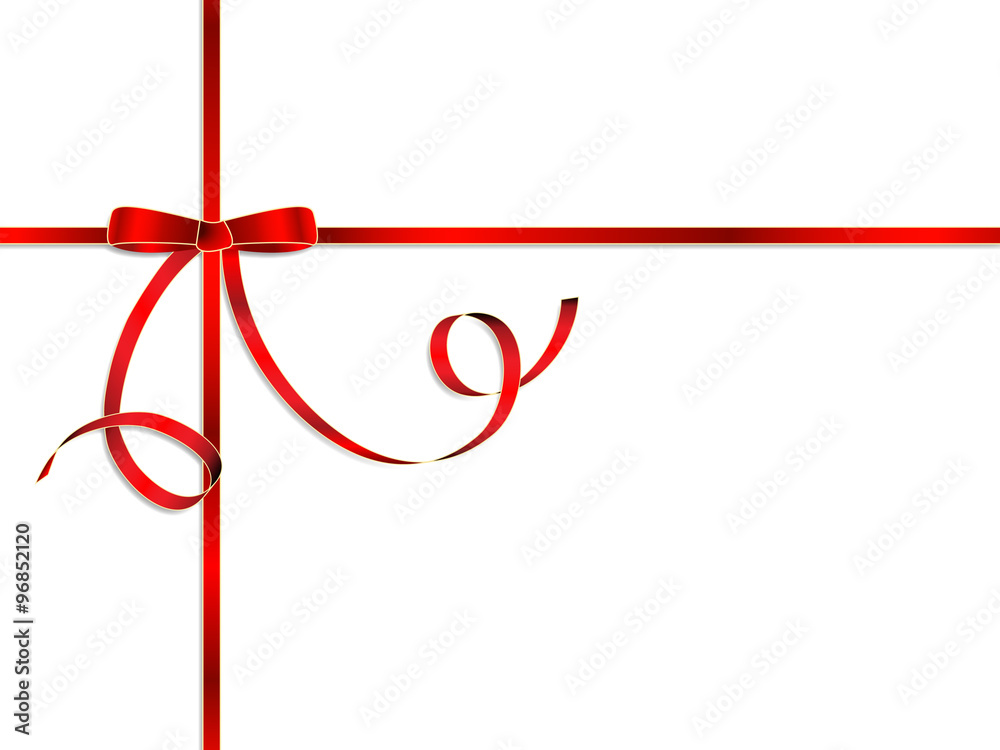 Red ribbon bow Red ribbon bow