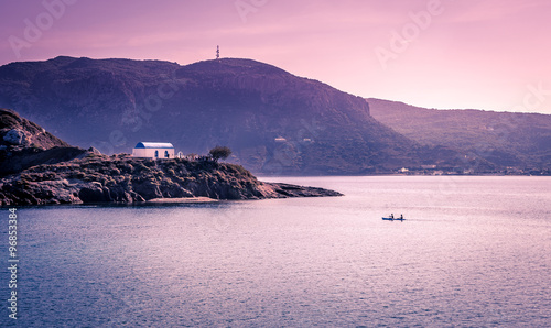 Romantic wedding on greek island