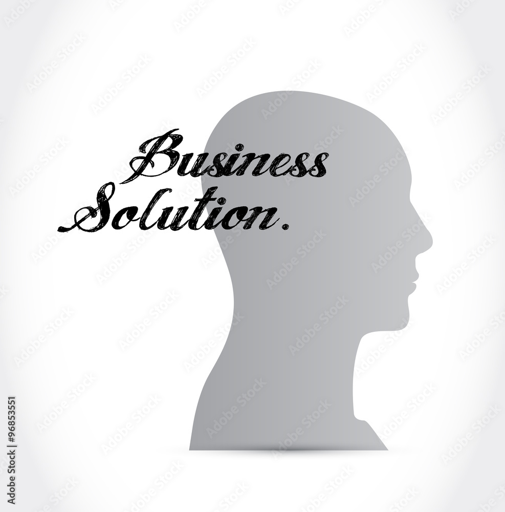 Business Solution brain sign concept