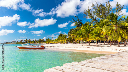 Caribbean beach in Dominican Republic photo