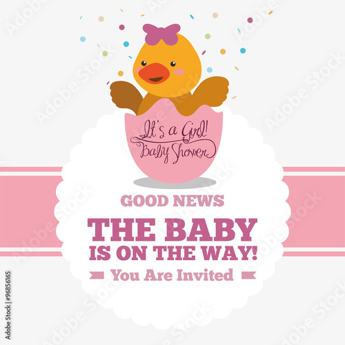 Baby shower invitation card