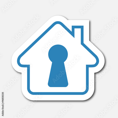 Logo maison et serrure.