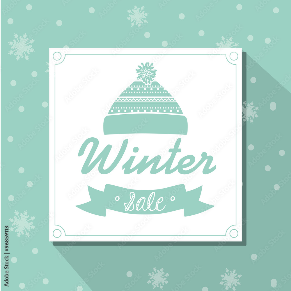 Naklejka premium winter sale design 