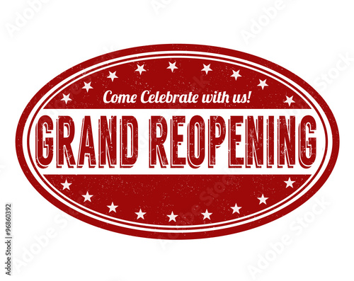 Grand reopening stamp photo